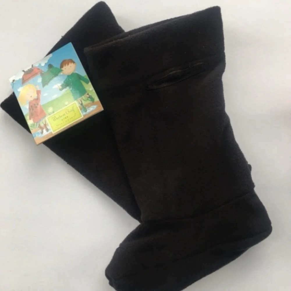 Western Chief Kids Rain Boot Fleece Liner Black Socks Shoe Size M 9/10 $29